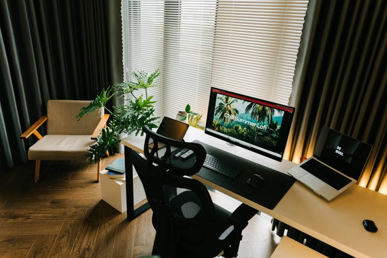 home office set up for productivity